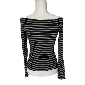 Aeropostale Off Shoulder Knit Long Sleeve Top